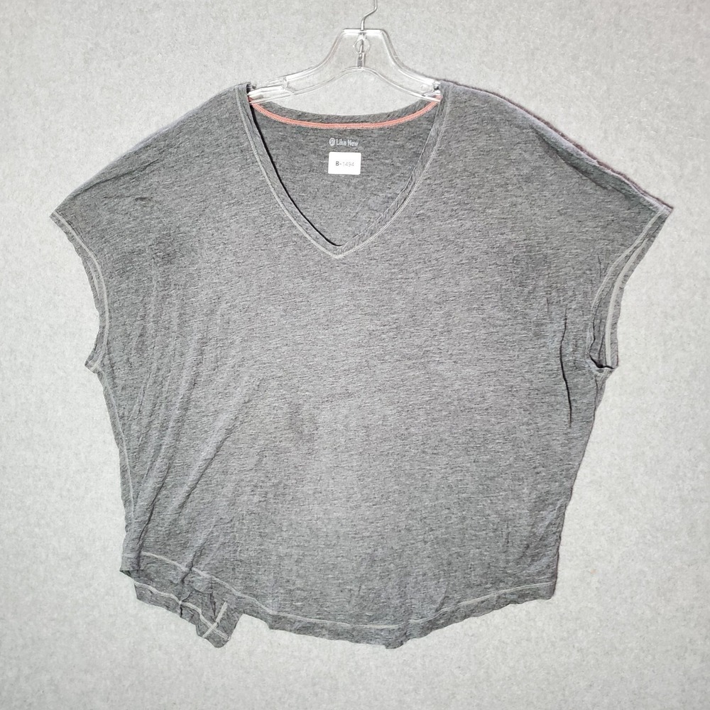 Lululemon Women‎ Top 10/12 Gray Oversized Boxy Split Back Sleeveless Tank